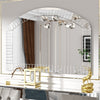 Large Silver Arched Wall Mirror Bevelled Glass Mantel Vanity Mirror Window Style