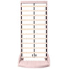 UPHOLSTERED PLATFORM BED 3FT SINGLE BED FRAME WITH HEADBOARD AND WING SIDE PINK