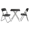 Garden Gear Folding Bistro Set Rattan Effect 2-Seater Table Outdoor Weatherproof