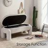 Upholstered Ottoman Storage Bench Sherpa Fabric Bed End Stool Hallway Shoe Bench