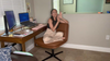Cross Legged Desk Chair Computer PU Leather Vanity Chairs Armless Home Office