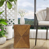 Retro Twist Side Table Industrial Accent Tea Coffee Plant Stand Concrete Effect