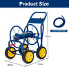 Garden Hose Reel Cart Outside Portable Water Hose Holder 4 Wheels Non-slip Grip