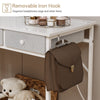 Dressing Table Vanity Set with Dimmable LED Light Mirror Socket Stool 3 Drawers