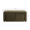 Dusk Hoxton Olive Velvet Nesting Bench RRP £699