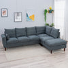 L-Shaped Corner Sofa, Sectional Couch with Built-in USB Port Chaise
