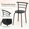 3-Piece Dining Table Set Kitchen Table and Chairs-Black