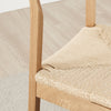 Bonnie Oak and Veneer Wooden Scandi Dining Chair with Rope Seat Set of 2 Klismos