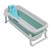 XL Folding Bathtub Adult Kids Portable Bath Tub with Cover Spa Sauna Relaxing