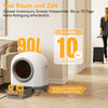 Self-Cleaning Cat Litter Box 90L with WIFI APP Control for Multiple Cats