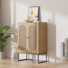 Industrial Wooden Cupboard Sideboard Storage Cabinet Unit Bookshelf Rattan Doors