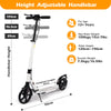100/200mm WheelsFolding Kick Push Scooter Teens Adult Ride on Adjustable Height