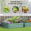 Garden Raised Bed Galvanised Steel Outdoor Planter Pot Flower Herb Box 2 pieces
