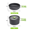 Portable Camping Cooking Cookware Set Aluminium Oxide Pots Pans Kettle 9-16Pcs