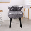 Contemporary Vanity Stool Fabric Velvet Dressing Table Upholstered Makeup Chair