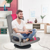 Folding Floor Gaming Chair Adjustable 6-Position Floor Chair w/ 360° Swivel Base