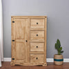Corona 2 Door Wardrobe Tallboy 1 Door 4 Drawer Chest Mexican Solid Pine Bedroom