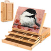 Desktop Easel Wooden 3-Drawers Storage Box Easel Portable Artist Drawer Easel