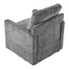 Swivel Accent Chair Grey Chenille Armchair Soft Barrel Club Chair Bedroom Lounge