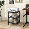 Modern Sofa Side Accent Table Nightstand 3-Tier Square End Table Storage Shelf