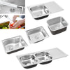 Stainless Steel Undermount Kitchen Sink Rectan Single/Double Bowl Bathroom Basin