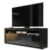 160cm TV Unit Cabinet | Sideboard Cupboard | Black High Gloss Doors | Modern