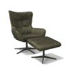 Modulax Jimmy Celine Olive Swivel Lounge Chair & Footstool RRP £1299