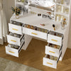 Large Dressing Table with LED Mirror Drawers Modern Makeup Desk Vanity Table Set