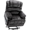 Fabric Velvet Power Recliner Armchair Electric Massage Sofa Reclining Chair Grey