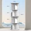 4 Tiers Rotating Bookshelf Corner Bookcase Floor Standing Book Storage Baijqfagk