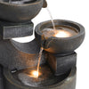 Outdoor Electric Water Fountain Feature with LED Lights Garden Statue Home Decor