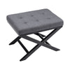 Linen Dressing Table Stool Soft Cushioned Seat Makeup Bench Chair Pouffe Modern