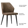 2 Pcs Dining Chair Faux Leather Soft Padded Chair Modern Dining Room Home New