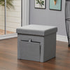 Linen Ottoman Storage Box Blanket Toy Box Seating Stool with 1/2/6 Drawers