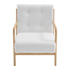 NEW Wooden Frame Reading Armchair Teddy Fleece Single Sofa Leisure Accent Chair