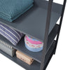 Industrial Open Wardrobe 4 Shelves Clothes Rail Rack