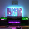 71"TV Stand Media Console Entertainment Center 32"Fireplace Insert Remote Heater
