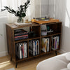Turntable Stand with Vinyl Storage Shelves-Coffee