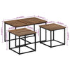 Nesting Coffee Tables Table End 3 pcs Solid Wood Teak vidaXL
