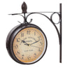 Outdoor Garden Paddington Station Wall Clock Double Sided Hanging Bracket Clock