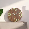 Luminous Silent Wall Clock Glow In The Dark Quartz Clocks Bedroom Night Light
