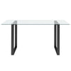Extra Large Rectangular Dining Table Tempered Glass Kitchen Dinner Table Desk UK