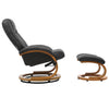 Upholstered PU Recliner Lounge Chair with Footrest High Back Home Office Black