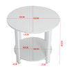 Black/White Bedside Table Round Cabinet Side End Table Nightstand Storage Shelf