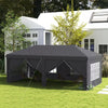 3 x 6m Pop Up Gazebo Height Adjustable Party Tent w/ Storage Bag Grey