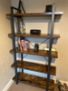 Large Industrial Bookcase Wood Vintage Heavy Duty Storage Unit Display Bookshelf