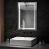 illuminated Bathroom Mirror with Shaver Socket Demister Touch Sensor Modern