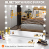 OYAJIA Hollywood Vanity Makeup Mirror with Lights 18-LED Tabletop Wall Aszmcfjbz