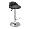 2pcs Bar Stools Leather Swivel Gas Lift Chair Kitchen Breakfast Pub Black Grey