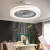 LED Ceiling Fan with 3 LED Light Adjustable Wind Speed Smart Control Low Profile
